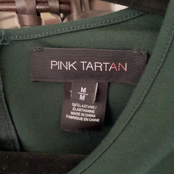 Pink Tartan Green Short Sleeved Dress - Picture 3 of 7